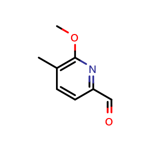 Chemical structure of 6-Methoxy-5-methylpicolinaldehyde , CAS 123506-65-0, AChemBlock AD239656