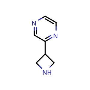 Chemical structure of 2-(azetidin-3-yl)pyrazine , CAS 1236861-70-3, AChemBlock AD239665