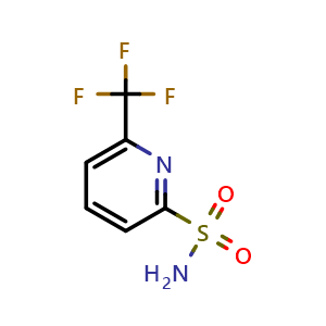Chemical structure of 6-(Trifluoromethyl)pyridine-2-sulfonamide , CAS 1248970-26-4, AChemBlock AD239702