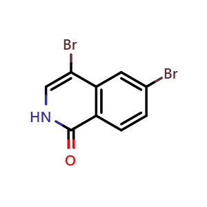 Chemical structure of 4,6-dibromo-1,2-dihydroisoquinolin-1-one , CAS 1254514-08-3, AChemBlock AD239711
