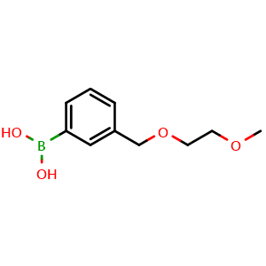 Chemical structure of [3-(2-methoxyethoxymethyl)phenyl]boronic acid , CAS 1256358-61-8, AChemBlock AD239729