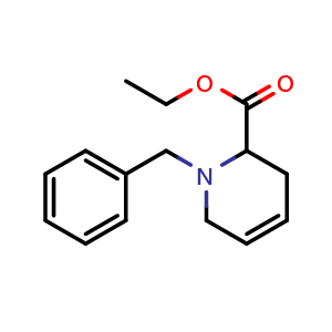 Chemical structure of ethyl 1-benzyl-1,2,3,6-tetrahydropyridine-2-carboxylate , CAS 1258422-20-6, AChemBlock AD239762