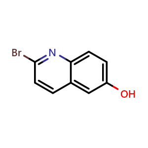 Chemical structure of 2-Bromoquinolin-6-ol , CAS 1260381-68-7, AChemBlock AD239768