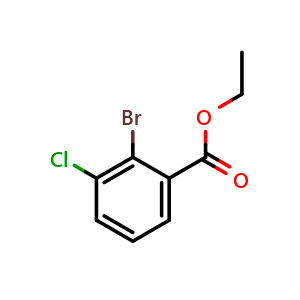 Chemical structure of Ethyl 2-bromo-3-chlorobenzoate , CAS 1261751-13-6, AChemBlock AD239801