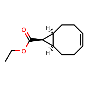 Chemical structure of Ethyl (1aS,1s,4Z,7aR)-1a,2,3,6,7,7a-hexahydrocyclopropa[1,2-a][8]annulene-1-carboxylate , CAS 1263291-39-9, AChemBlock AD239815