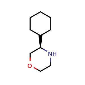 Chemical structure of (3R)-3-cyclohexylmorpholine , CAS 1269969-36-9, AChemBlock AD239829