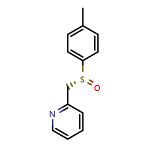 Chemical structure of 2-{[(R)-4-methylbenzenesulfinyl]methyl}pyridine , CAS 128949-52-0, AChemBlock AD239866