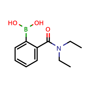 Chemical structure of [2-(diethylcarbamoyl)phenyl]boronic acid , CAS 129112-21-6, AChemBlock AD239867