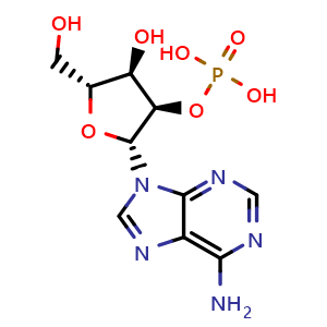 Chemical structure of Adenosine-2'-monophosphate , CAS 130-49-4, AChemBlock AD239880