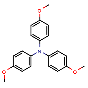 Chemical structure of 4-methoxy-N,N-bis(4-methoxyphenyl)aniline , CAS 13050-56-1, AChemBlock AD239882