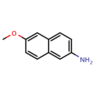 Chemical structure of 6-methoxynaphthalen-2-amine , CAS 13101-88-7, AChemBlock AD239891