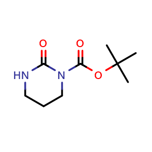 Chemical structure of tert-Butyl 2-oxotetrahydropyrimidine-1(2H)-carboxylate , CAS 131056-76-3, AChemBlock AD239894