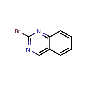 Chemical structure of 2-Bromoquinazoline , CAS 1316275-31-6, AChemBlock AD239924