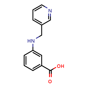 Chemical structure of 3-((Pyridin-3-ylmethyl)amino)benzoic acid , CAS 13174-37-3, AChemBlock AD239926