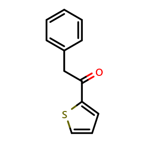 Chemical structure of 2-Phenyl-1-(thiophen-2-yl)ethan-1-one , CAS 13196-28-6, AChemBlock AD239935