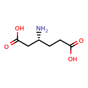 Chemical structure of (R)-3-Aminohexanedioic acid , CAS 134166-71-5, AChemBlock AD239975