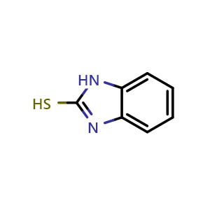 Chemical structure of 1H-Benzoimidazole-2-thiol , CAS 583-39-1, AChemBlock AD239980