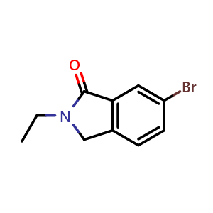 Chemical structure of 6-Bromo-2-ethyl-2,3-dihydro-1h-isoindol-1-one , CAS 1344702-13-1, AChemBlock AD239981