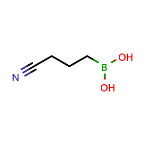 Chemical structure of (3-Cyanopropyl)boronic acid , CAS 1352619-22-7, AChemBlock AD240002
