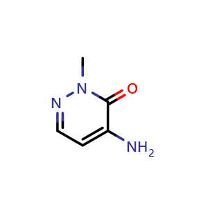 Chemical structure of 4-amino-2-methyl-2,3-dihydropyridazin-3-one , CAS 13563-36-5, AChemBlock AD240016