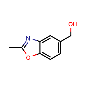 Chemical structure of (2-methyl-1,3-benzoxazol-5-yl)methanol , CAS 136663-38-2, AChemBlock AD240041