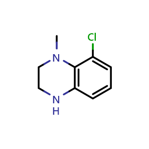Chemical structure of 8-Chloro-1-methyl-1,2,3,4-tetrahydroquinoxaline , CAS 1367981-56-3, AChemBlock AD240048