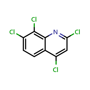 Chemical structure of 2,4,7,8-Tetrachloroquinoline , CAS 1368048-73-0, AChemBlock AD240049