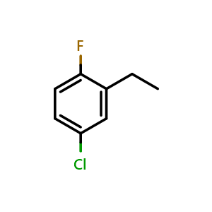 Chemical structure of 4-chloro-2-ethyl-1-fluorobenzene , CAS 1369889-05-3, AChemBlock AD240064