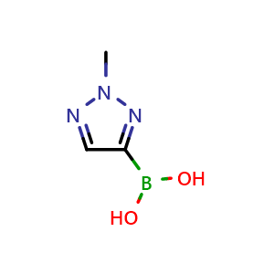Chemical structure of (2-methyltriazol-4-yl)boronic acid , CAS 1372713-72-8, AChemBlock AD240075