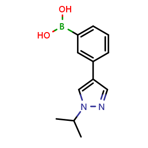 Chemical structure of 3-(1-Isopropyl-4-pyrazolyl)phenylboronic acid , CAS 1373043-45-8, AChemBlock AD240080