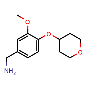 1-[3-methoxy-4-(oxan-4-yloxy)phenyl]methanamine