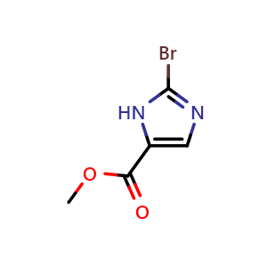 Chemical structure of Methyl 2-bromo-1H-imidazole-5-carboxylate , CAS 1379311-82-6, AChemBlock AD240097