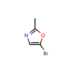 Chemical structure of 5-bromo-2-methyl-oxazole , CAS 1391740-17-2, AChemBlock AD240127
