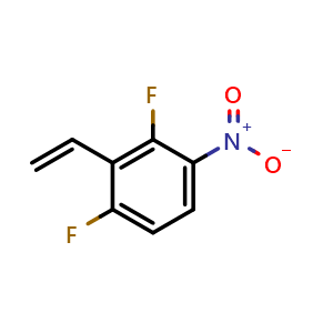 Chemical structure of 2,4-difluoro-1-nitro-3-vinylbenzene , CAS 1393179-52-6, AChemBlock AD240131