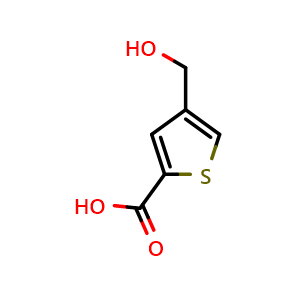 Chemical structure of 4-(hydroxymethyl)thiophene-2-carboxylic acid , CAS 14282-65-6, AChemBlock AD240230