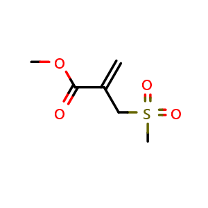 Chemical structure of methyl 2-(methanesulfonylmethyl)prop-2-enoate , CAS 143224-94-6, AChemBlock AD240236
