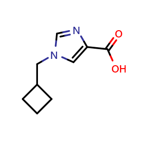 Chemical structure of 1-(Cyclobutylmethyl)-1H-imidazole-4-carboxylic acid , CAS 1439896-61-3, AChemBlock AD240248