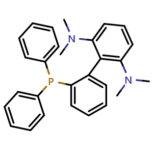 Chemical structure of 2-Diphenylphosphino-2',6'-bis(dimethylamino)-1,1'-biphenyl , CAS 1447963-71-4, AChemBlock AD240268