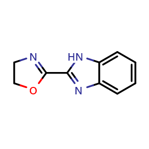 Chemical structure of 2-(4,5-dihydro-1,3-oxazol-2-yl)-1H-1,3-benzodiazole , CAS 14483-99-9, AChemBlock AD240269