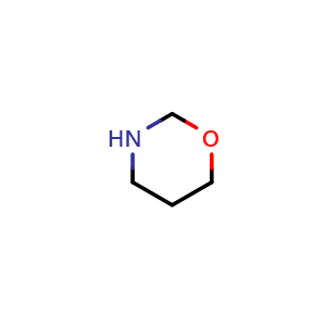 Chemical structure of 1,3-Oxazinane , CAS 14558-49-7, AChemBlock AD240283