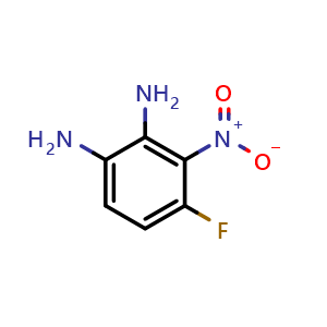 Chemical structure of 4-fluoro-3-nitro-benzene-1,2-diamine , CAS 147285-79-8, AChemBlock AD240296