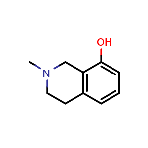 Chemical structure of 2-Methyl-1,2,3,4-tetrahydroisoquinolin-8-ol , CAS 14788-32-0, AChemBlock AD240304