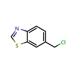 Chemical structure of 6-(chloromethyl)-1,3-benzothiazole , CAS 149440-49-3, AChemBlock AD240321