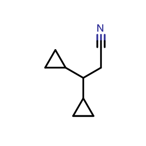 Chemical structure of 3,3-dicyclopropylpropanenitrile , CAS 149680-85-3, AChemBlock AD240324