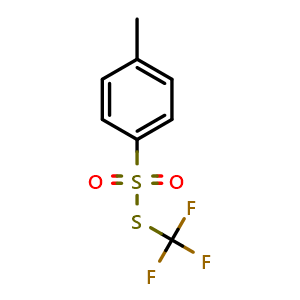Chemical structure of 1-methyl-4-{[(trifluoromethyl)sulfanyl]sulfonyl}benzene , CAS 15223-20-8, AChemBlock AD240365