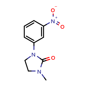 Chemical structure of 1-methyl-3-(3-nitrophenyl)imidazolidin-2-one , CAS 1522718-34-8, AChemBlock AD240366