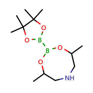 Chemical structure of 4,8-dimethyl-2-(4,4,5,5-tetramethyl-1,3,2-dioxaborolan-2-yl)-1,3,6,2-dioxazaborocane , CAS 1536530-95-6, AChemBlock AD240387