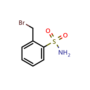 Chemical structure of 2-(bromomethyl)benzene-1-sulfonamide , CAS 153974-13-1, AChemBlock AD240395