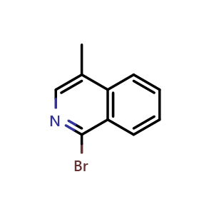 Chemical structure of 1-bromo-4-methyl-isoquinoline , CAS 1542564-70-4, AChemBlock AD240400