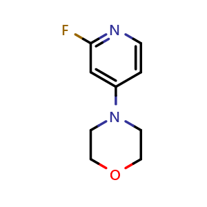 Chemical structure of 4-(2-Fluoropyridin-4-yl)morpholine , CAS 1564591-74-7, AChemBlock AD240421